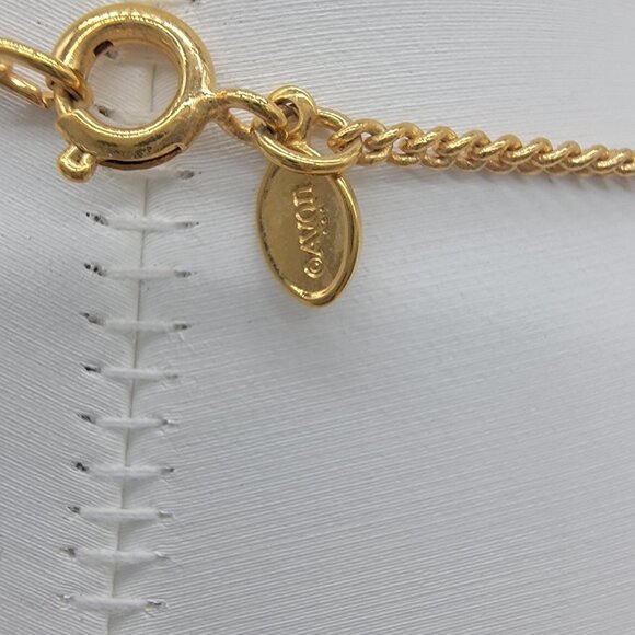 AVON Gold Tone Necklace with Black‎ Tubular Beads & Golden Balls - Picture 4 of 5